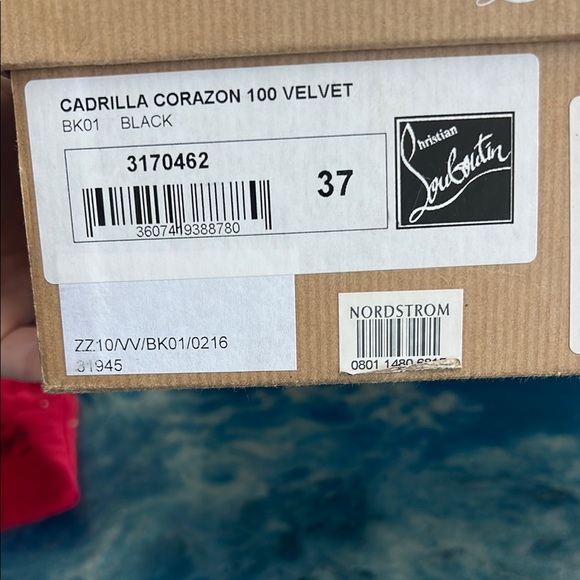 Christian Louboutin Black Velvet Heels size 37 - Picture 10 of 13